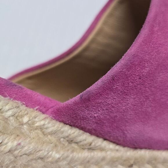 Veronica Beard Dali Platform Wedge Suede Espadrille Sandals Hot Pink Women's 10 - Picture 8 of 9